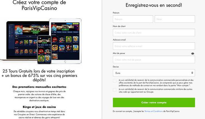 processo de inscrição no paris vip casino notice